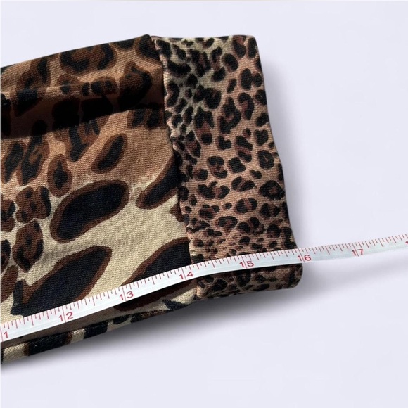 Emma G leopard print 3/4 zip hoodie with drawstrings & subtle bling - Picture 6 of 6